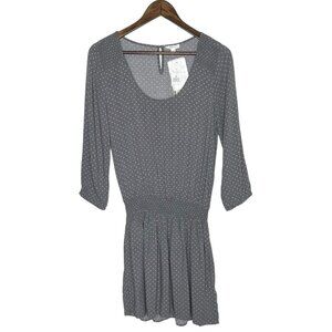 Soft Joie NWT Zandi Drop Waist Star Moon Print Dark Grey/Porcelain Dress Size XS